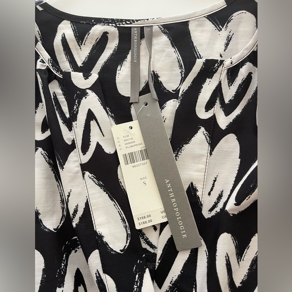 New Anthropologie Somerset Black Hearts Plum Maxi Dress - Picture 6 of 6